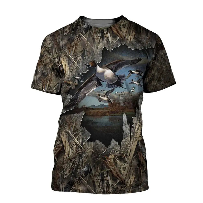 New Camouflage Hunting Wild Duck Animal 3D Print T Shirt