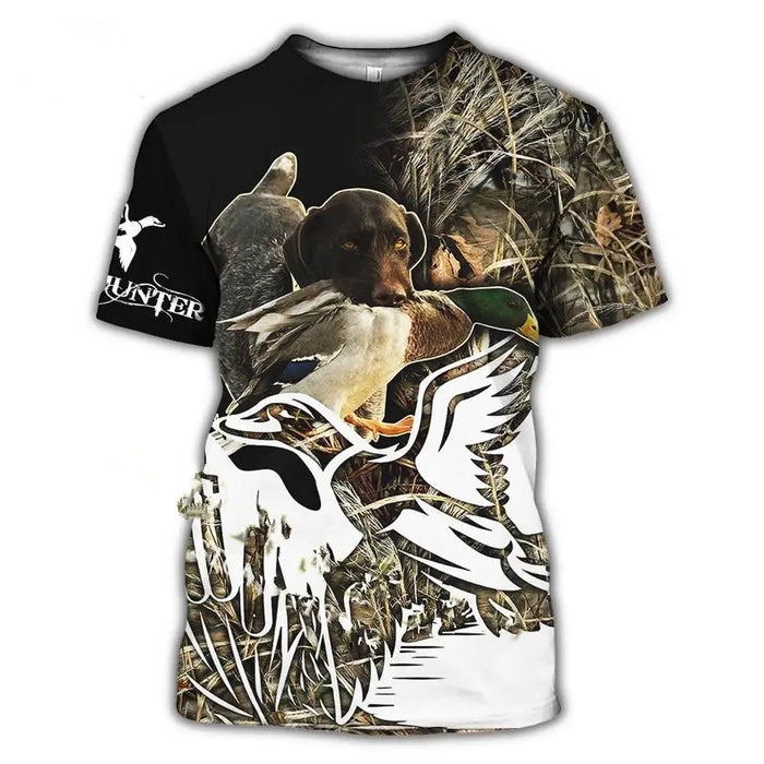 New Camouflage Hunting Wild Duck Animal 3D Print T Shirt