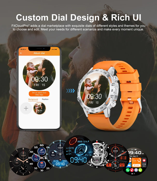 Lige New1 39 Bluetooth Call Smart Watch Men Outdoor Sport