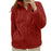 Women Casual Zip Up Fleece Jacket Solid Color Long Plush