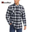 Magcomsen Autumn Windproof Mens Flannel Shirt Warm Long