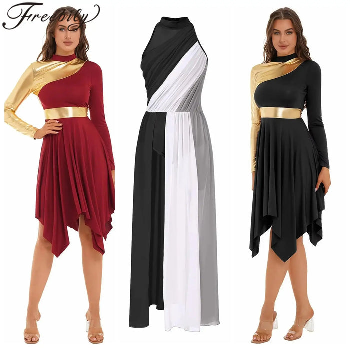 Women Worship Robe Lyrical Praise Dance Costume Modern