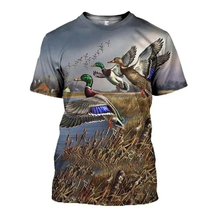 New Camouflage Hunting Wild Duck Animal 3D Print T Shirt