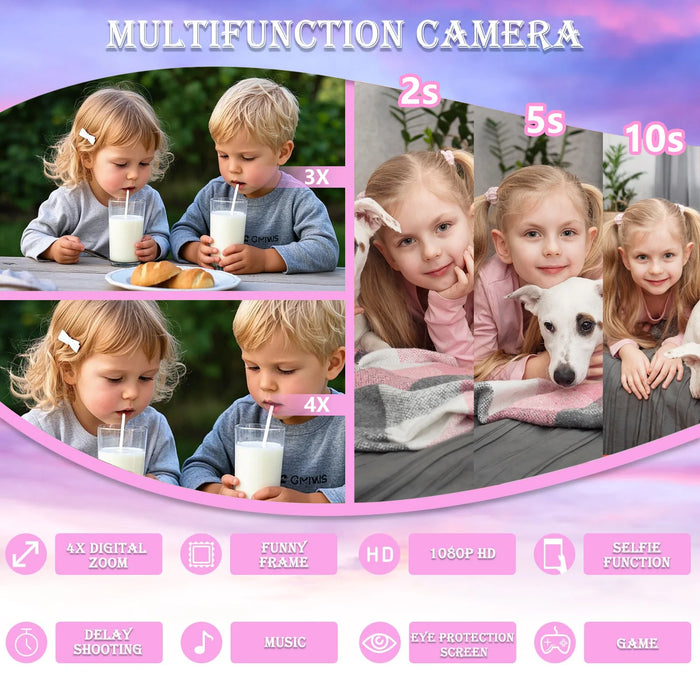 Kids Camera Toys 2 Inch Ips Screen Digital Cameras