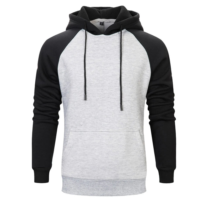 Hooded Sweatshirt For Men Color Block Casual Hoodie Basic