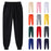 Plain Fleece Sweatpants Men Sportswear Black Jogging Pants