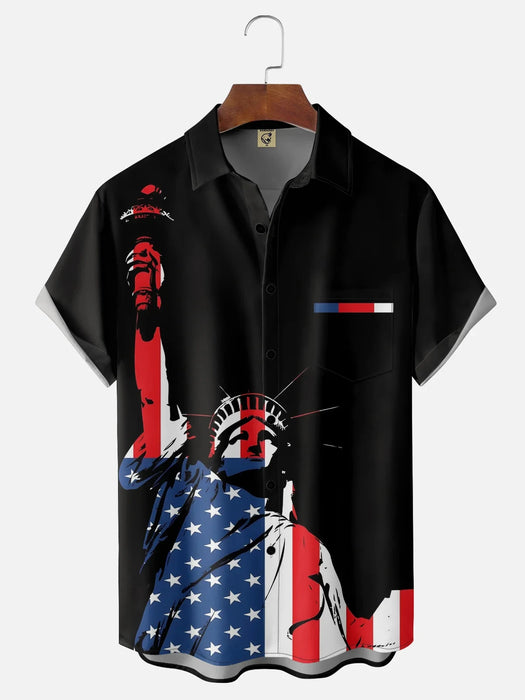 Hawaii Mens Shirt 3D Print National American Flag Short