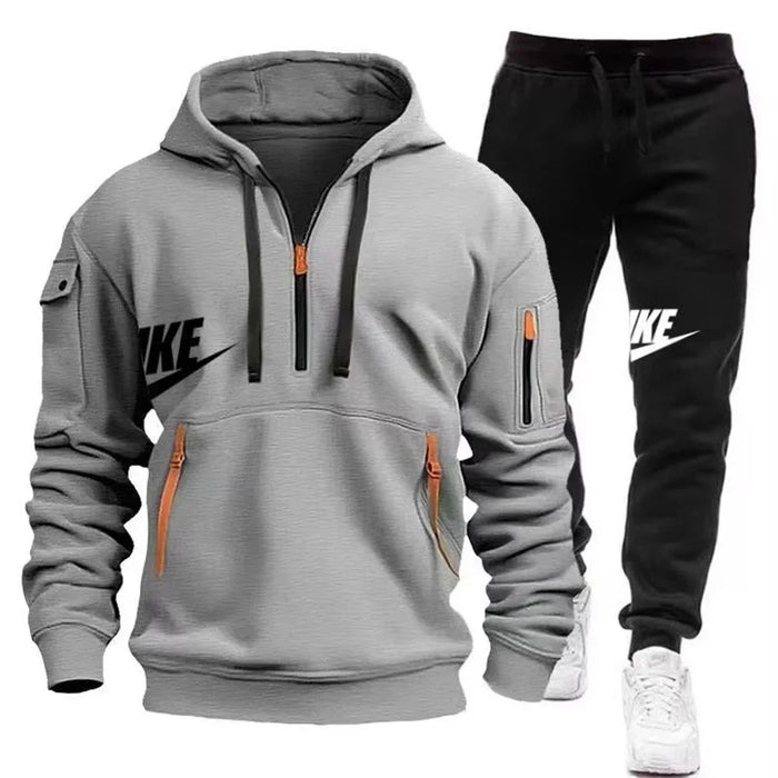 2025 New Mens Autumn And Winter Suit Zipper Hoodie Trousers