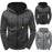 Mens Hoodie With Side Zipper Pockets Thin Wool Solid Color
