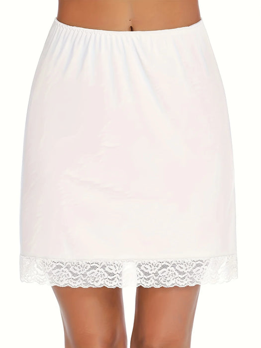 Ladies Lace Mid Skirt Inner Lining Skirt With Anti Glare